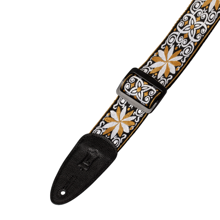 Levy's 2 Hootenanny Guitar Strap, Yellow Flower at Gear4music